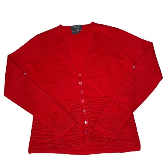 Lafayette 148 New York Sweaters - Lafayette 148 Red 100% Cashmere Sweater Size XS